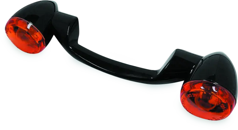 Bikers Choice 91-08 Touring 86-17 Flst Narrow Black Rear Turn Signal Bar Kit W/Amber Lens 1