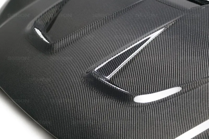 Seibon 2016-2017 Honda Civic Coupe/Sedan/Hatchback Mr-Style Carbon Fiber Hood 1