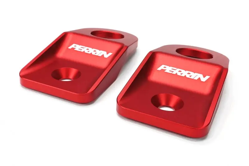 Perrin 08-14 Subaru Wrx/Sti / 08-11 Impreza / 08-10 Outback Upper Radiator Bracket Set - Red 1