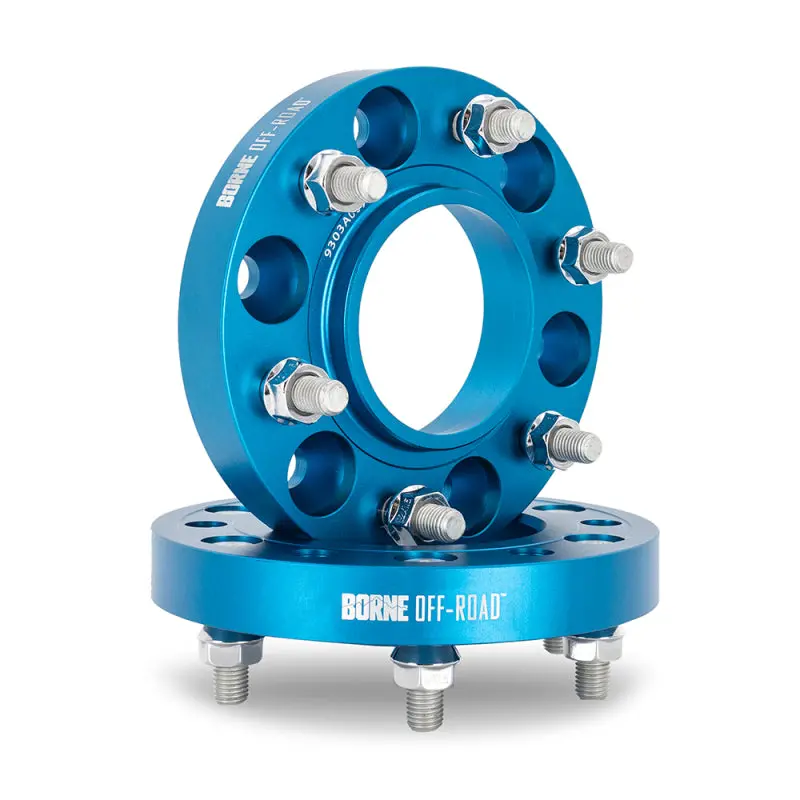 Borne Off-Road Wheel Spacers - 6X139.7 - 78.1 - 25Mm - M14x1.5 - Blue 1