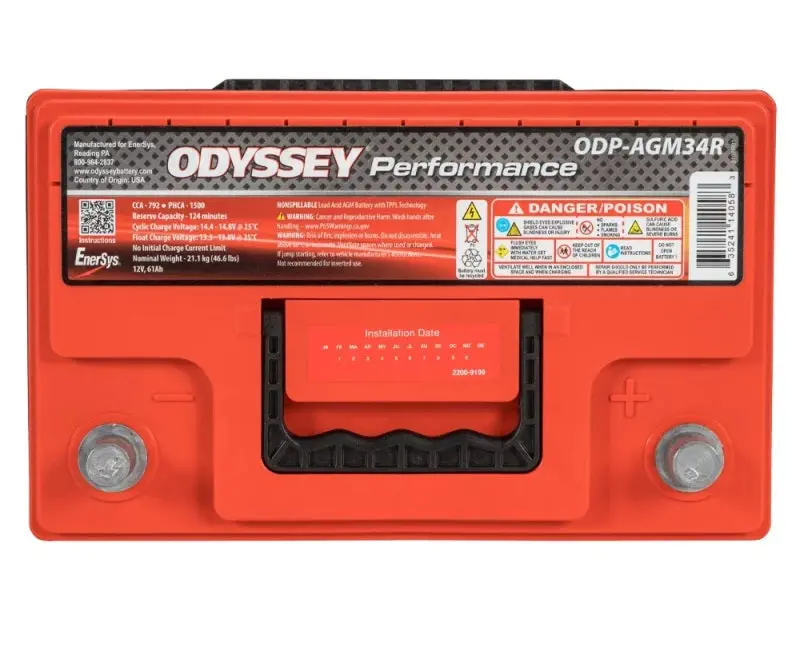 Odyssey Battery Auto/Truck/Heavy Duty & Commercial Performance Agm Battery (34R-790) 1