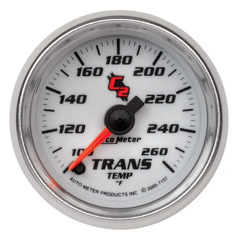 Autometer C2 52Mm 100 - 260 Deg. F Electronic Trans Temp Gauge 1