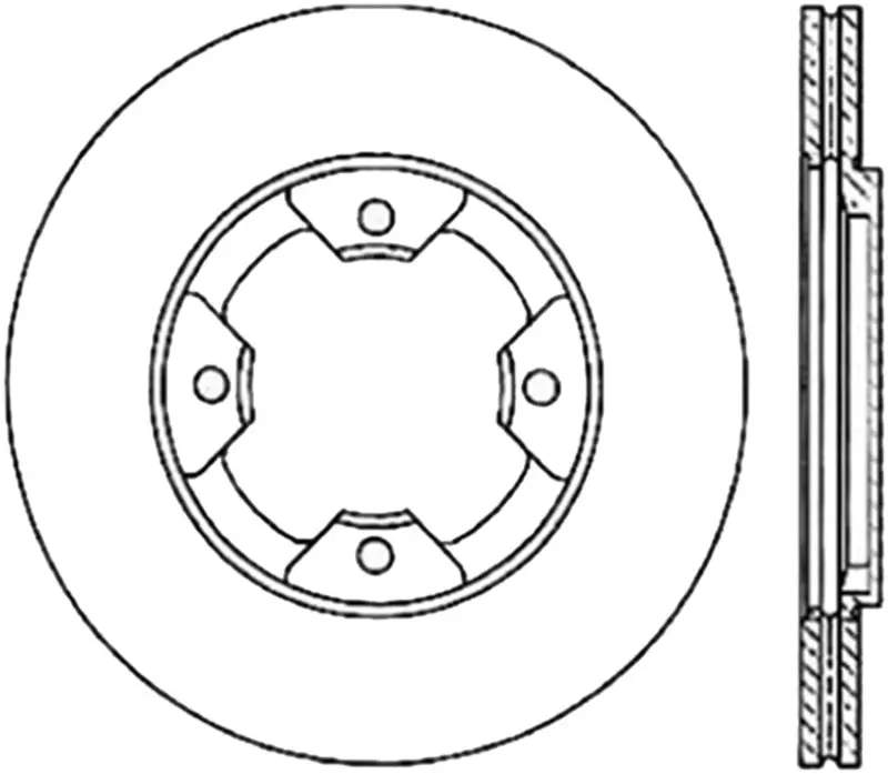 Stoptech Power Slot 84-85 Nissan 300Zx Slotted & Drilled Right Front Rotor 1