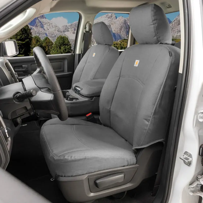 Covercraft 21-24 Ford F150 Carhartt Precisionfit Custom Second Row Seat Covers - Gravel 1