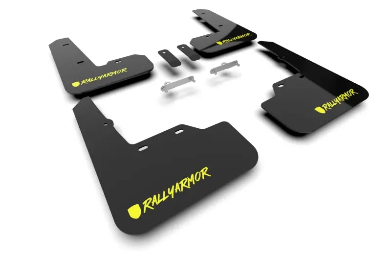 Rally Armor 22-25 Subaru Wrx Black Ur Mud Flap Altered Font Light Green Logo 1
