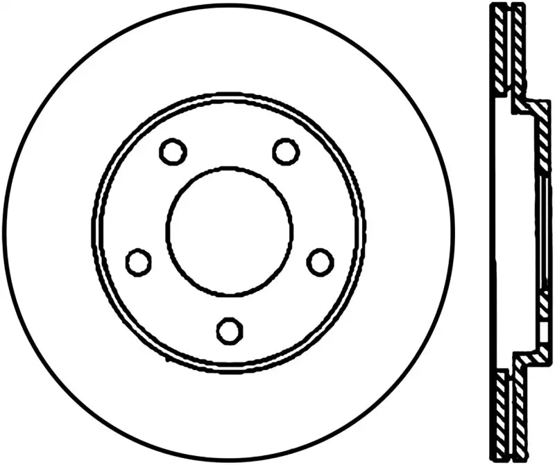 Stoptech Power Slot 05-10 Mustang V6/4.0L / Gt V8-4.6L Rear Left Cryo Rotor 1