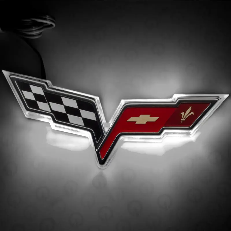 Oracle Chevrolet Corvette C6 Illuminated Emblem - White 1