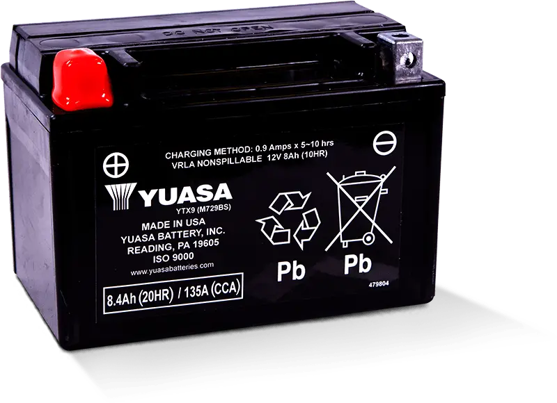 Yuasa Ytx9 Maintenance Free Agm 12-Volt Battery 1