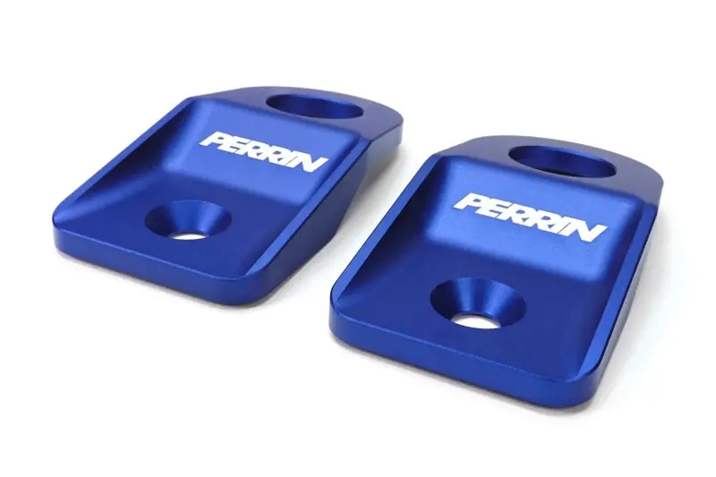 Perrin 08-14 Subaru Wrx/Sti / 08-11 Impreza / 08-10 Outback Upper Radiator Bracket Set - Blue 1