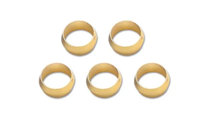 Vibrant Brass Olive Inserts 3/8In - Pack Of 5 1