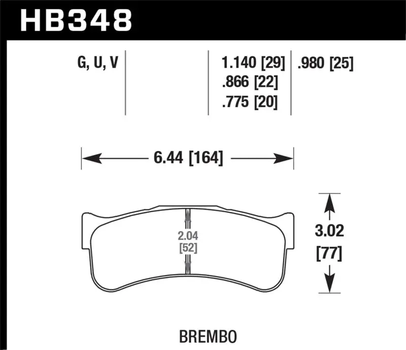 Hawk Motorsports Performance 0.98In Pad Thickness Dtc-70 Race Brake Pads 1