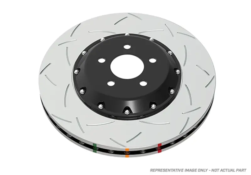 Dba 97-04 Corvette C5/C6 Front Slotted 5000 Series 2 Piece Rotor Assembled W/ Black Hat 1