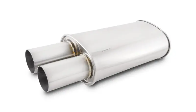 Vibrant Streetpower Oval Muffler W/3.00In Round Straight Cut Tip (2.50In Inlet) 1