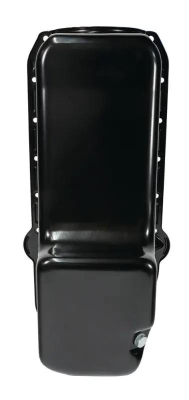 Moroso Pre-80 Chevrolet Small Block (W/Driver Side Dipstick) Wet Sump 5Qt 7.5In Steel Oil Pan - Blk 1