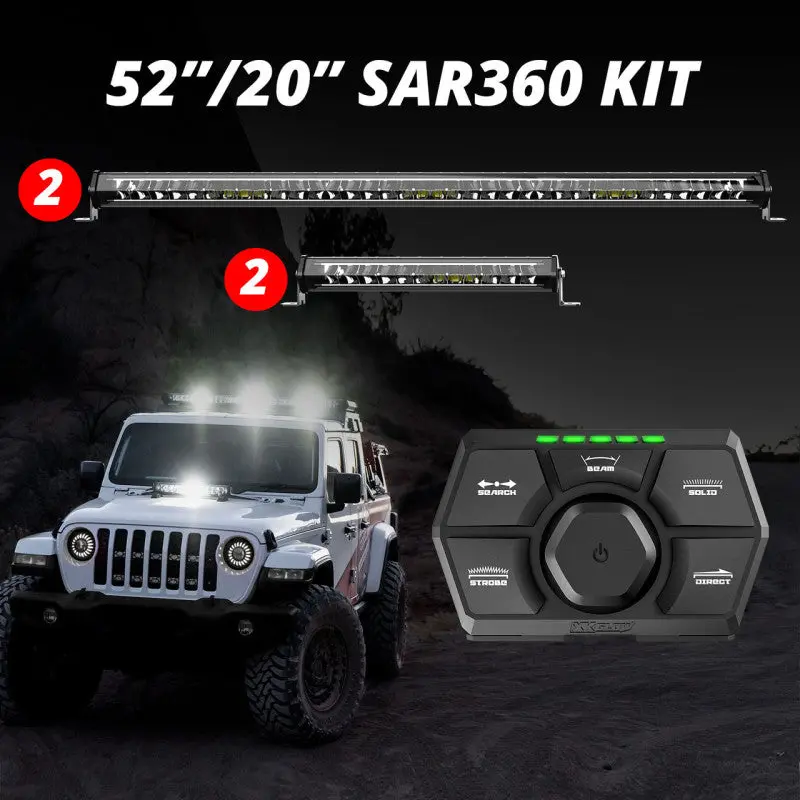 Xk Glow Sar360 Light Bar Kit Emergency Search And Rescue Light System (2)52In (2)20In 1