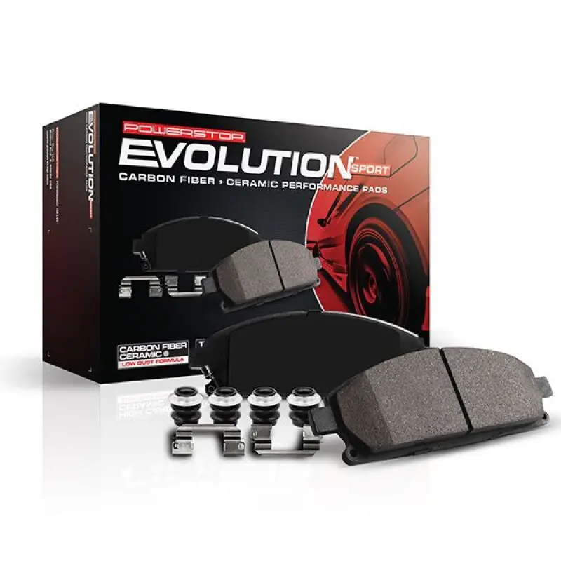 Power Stop 2024+ Ford Mustang Front Z23 Evolution Brake Pads W/Hardware 1