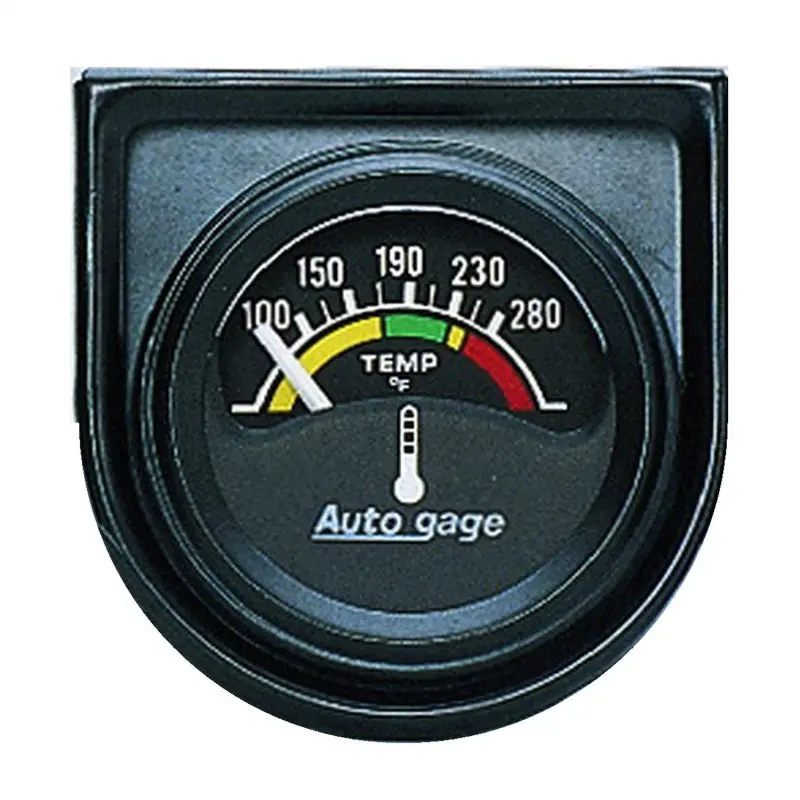 Autometer Gauge Console Water Temp 1.5In. 280 Deg. F Elec Blk Dial Blk Bezel Autogage 1