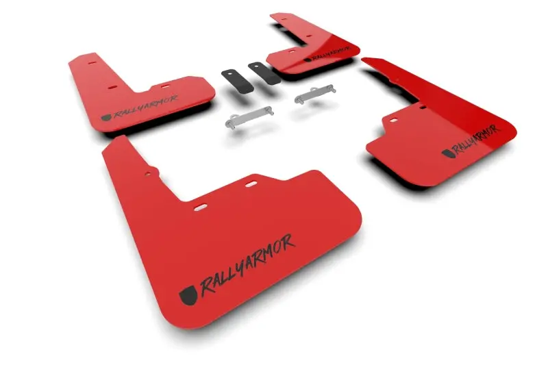 Rally Armor 22-25 Subaru Wrx Red Ur Mud Flap Altered Font Black Logo 1