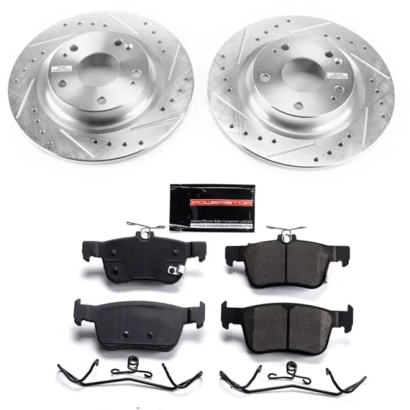 Power Stop Z23 Evolution Sport Rear Brake Kit For 2017-2021 Honda Civic Si [Fc1/Fc3] 1