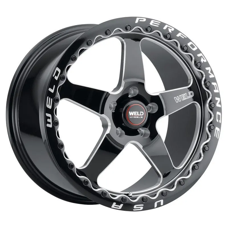 Weld S904 17X10 Ventura Beadlock 5X115 Et00 Bs5.50 Gloss Blk Mil Dia 78.1 1