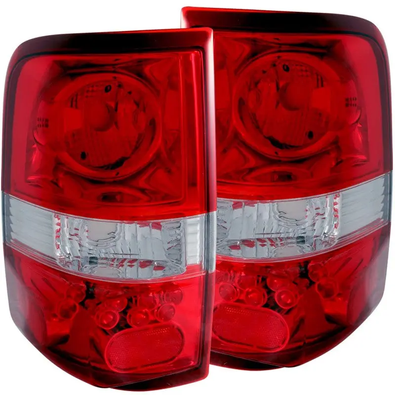 Anzo 2004-2008 Ford F-150 Taillights Red/Clear - Led Style 1