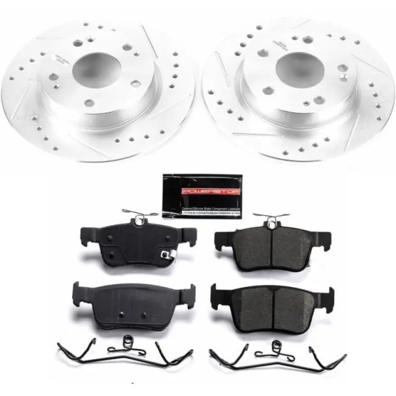 Power Stop Z23 Evolution Sport Rear Brake Kit For 2016-2021 Non-Si Civic [Fc1/Fc2/Fc3/Fc4/Fk7] 1