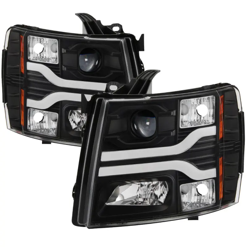 Spyder Chevy Silverado 1500 07-13 Version 3 Projector Headlights - Black Pro-Yd-Cs07v3-Lbdrl-Bk 1