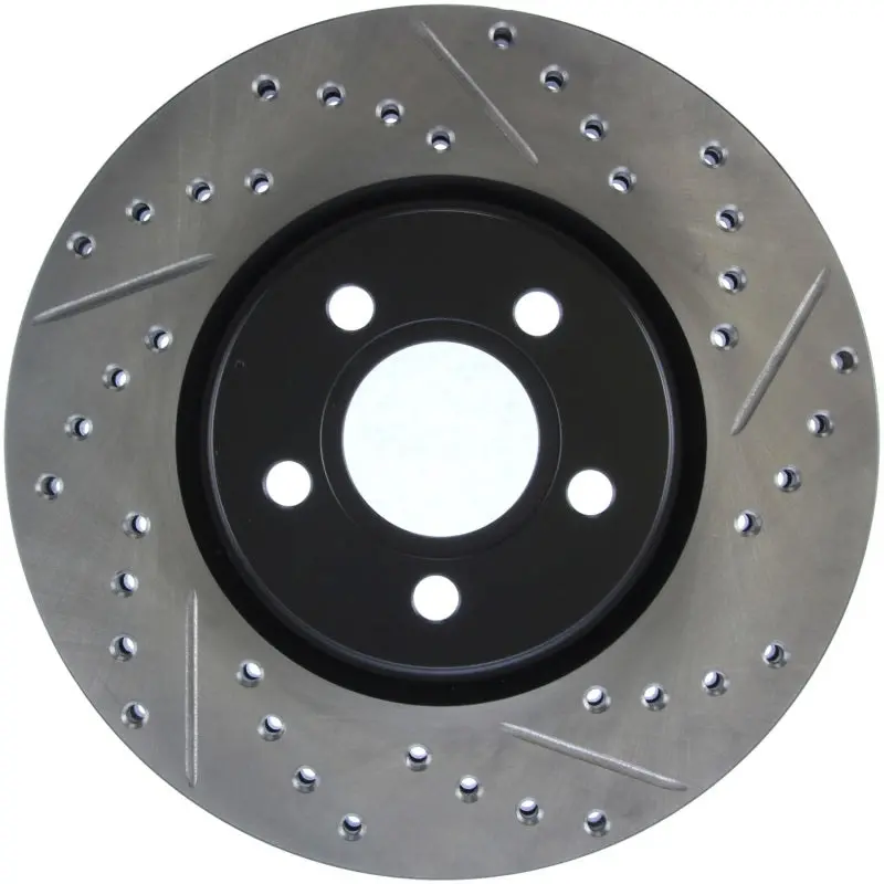 Stoptech 03-09 Chrysler Pt Cruiser Tur / 03-05 Dodge Neon Srt-4 Front Left Slotted & Drilled Rotor 1