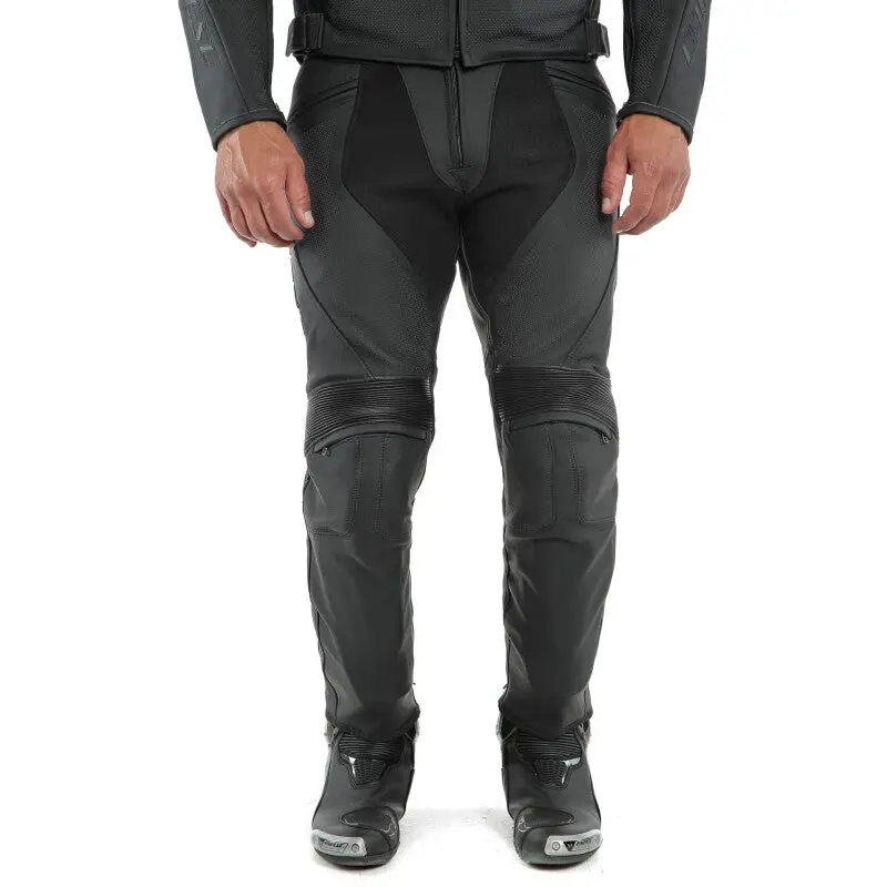 Dainese Pony 3 Leather Pants Perforated Matte Black Size - 44 1