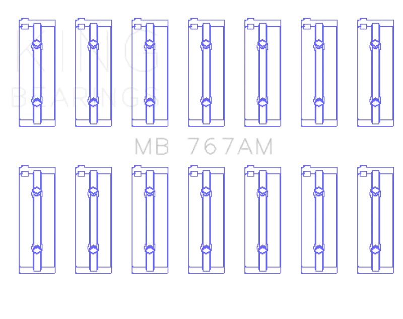 King Engine Bearings Toyota 2M/4M/5Me/5Mge/7Mge/7Mgte Main Bearing Set - Size Std 1
