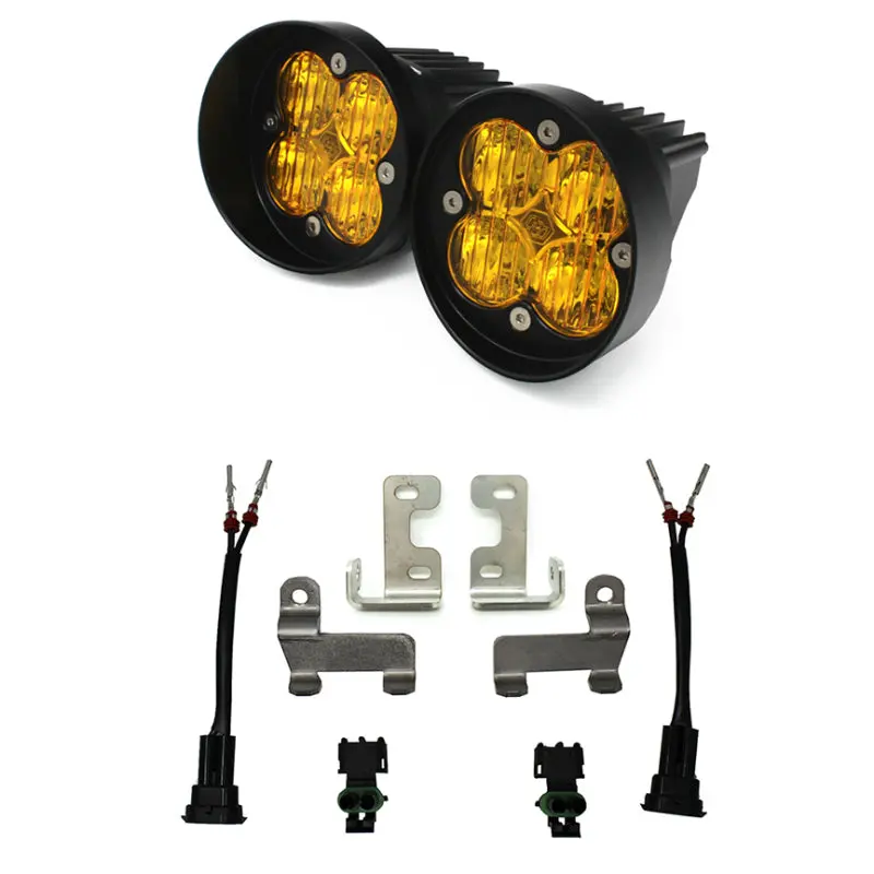 Baja Designs 2012+ Rav4 Fog Pocket Kit Squadron Sport Amber Wide Cornering 1