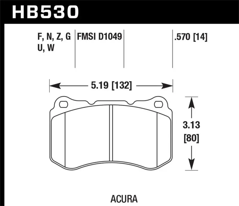 Hawk Hp+ Street Brake Pads 1