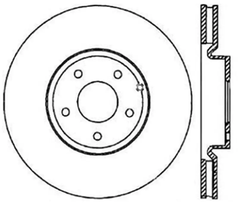 Stoptech Sportstop 6/02-08 Nissan 350Z / 8/02-04 Infiniti G35 Slotted & Drilled Rear Right Rotor 1