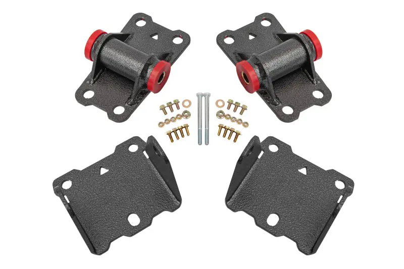 Bmr 78-87 G-Body Motor Mount Kit Upper & Lower Poly - Black Hammertone 1