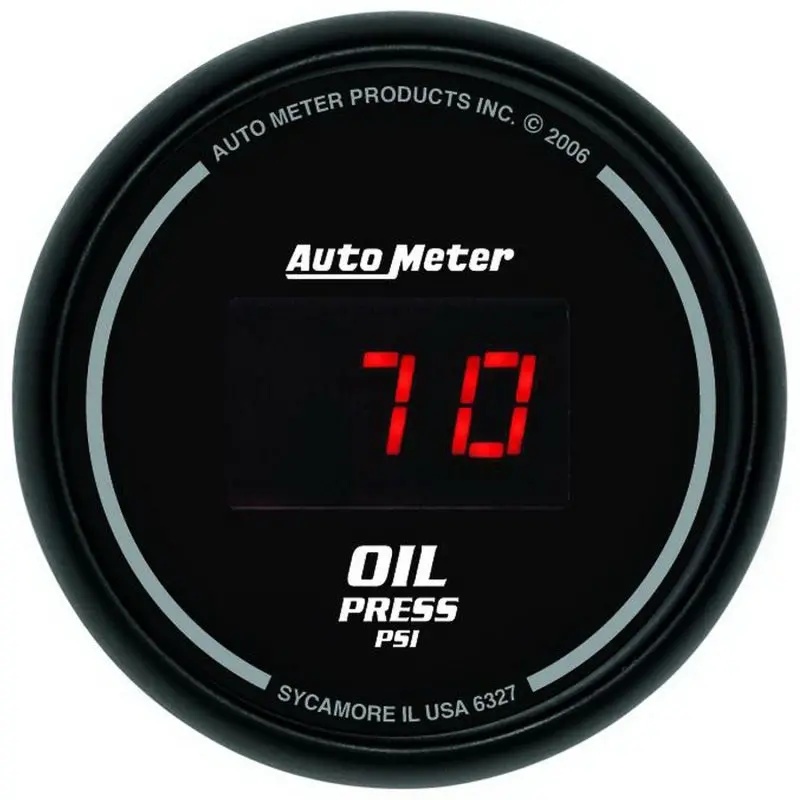 Autometer Black 0-100 Psi Digital Oil Pressure Gauge 1