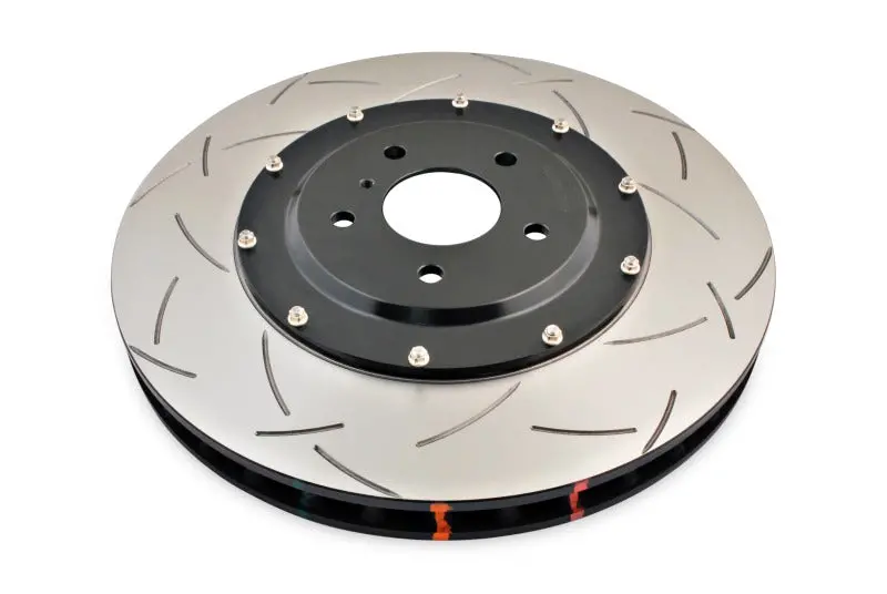 Dba 09-11 Nissan Gtr R-35 Front Slotted 5000 Series 2 Piece Rotor Assembled W/ Black Hat 1