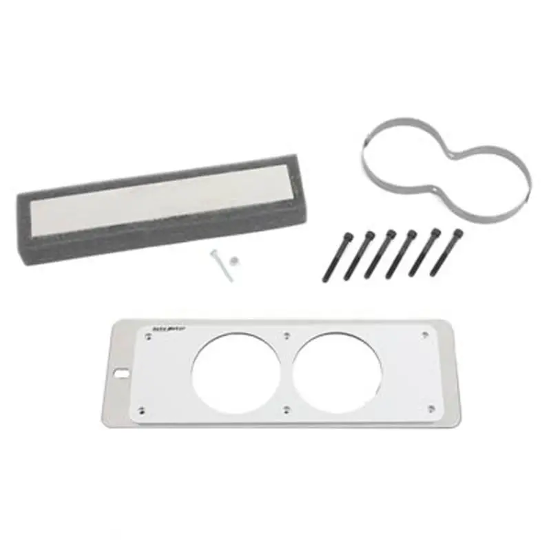 Autometer Mounting Solutions Gauge Mount Gauge Cage Dual 2-5/8In Silver 87-93 Ford Mustang 1