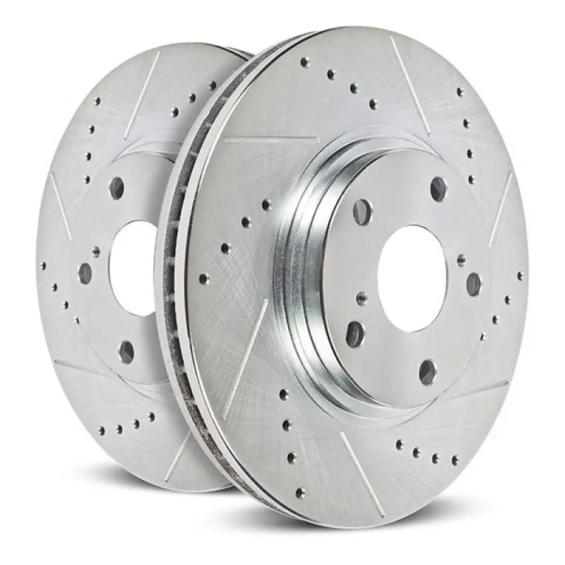 Power Stop 23-24 Ford F-250 Super Duty Rear Left Drilled & Slotted Rotor 1