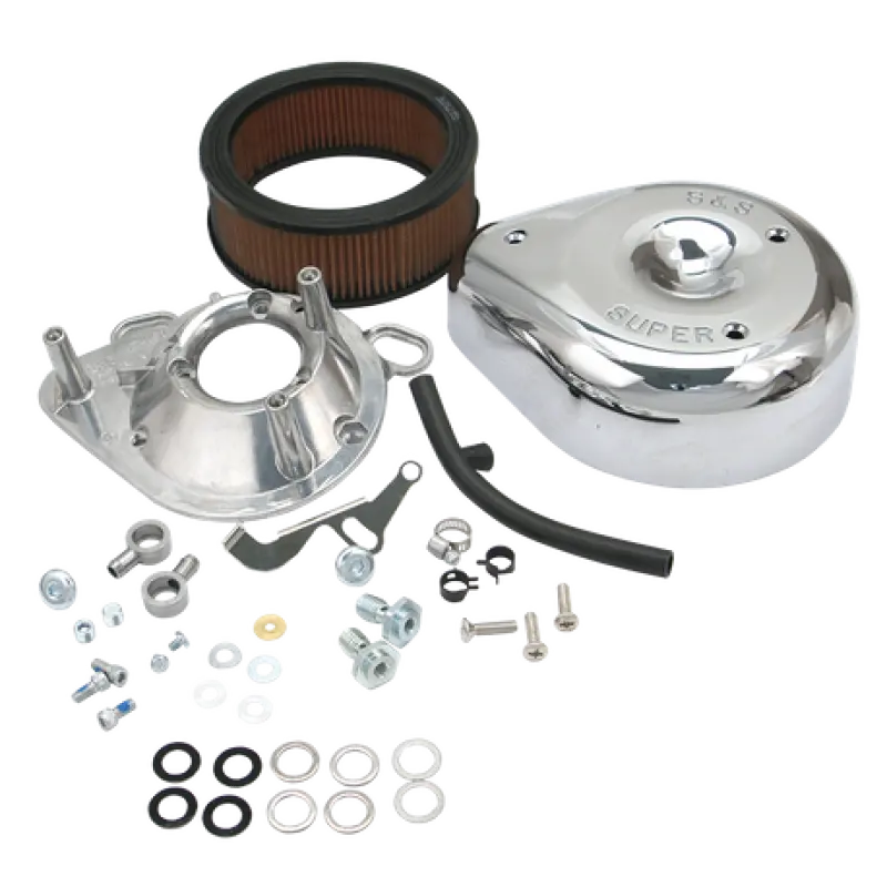 S&S Cycle 93-99 Bt/91-03 Sportster Models Teardrop Air Cleaner Kit For S&S Super E/G Carb 1