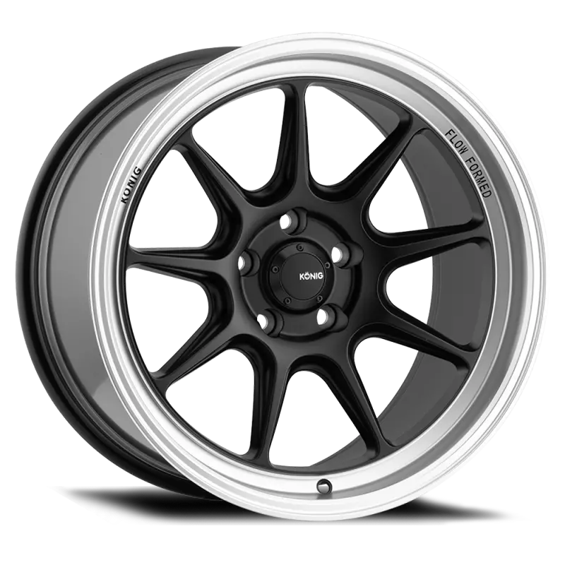 Konig Countergram 19X11b 5X114.3 Et18 Matte Black / Matte Machined Lip 1