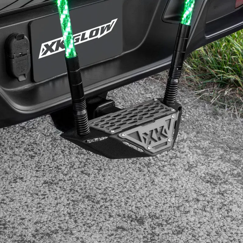 Xk Glow Hitch Receiver Step And Whip Plate 1
