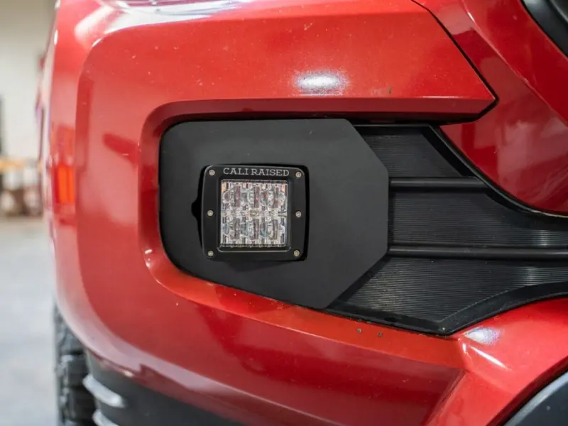 Cali Raised 2016-2023 Toyota Tacoma Led Fog Light Pod Replacements Brackets Kit - 3X2 18W Amber Pods 1