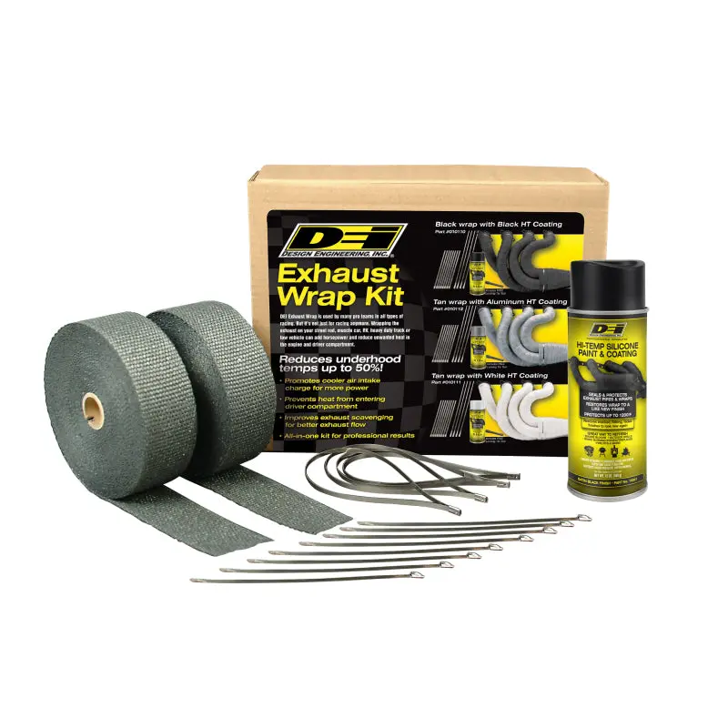 Dei Kit - Black Wrap & Black Ht Silicone Coating (Aerosol) 1