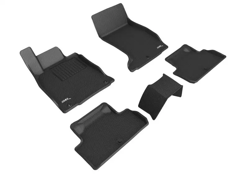 3D Maxpider 2019-2023 Genesis G70 Awd Kagu 1St & 2Nd Row Floormats - Black 1