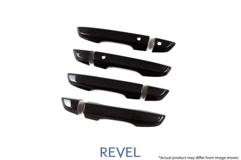 Revel Gt Dry Carbon Door Outer Handle Cover (Fl/Fr/Rl/Rr) 16-18 Honda Civic - 8 Pieces 1