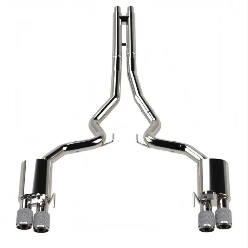 Kooks 18-24 Ford Mustang Gt 5.0 3In. Valved Touring Cat-Back Exhaust - Carbon Tips 2
