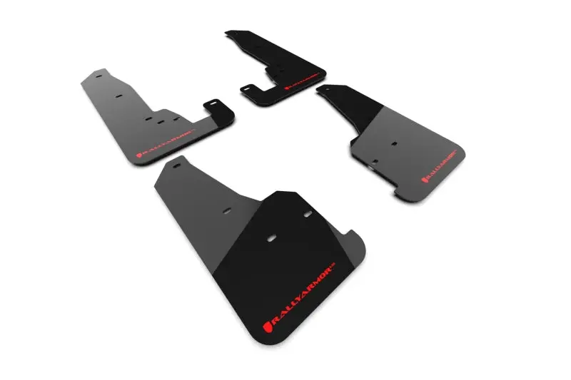 Rally Armor 18-22 Jeep Grand Cherokee Srt Trackhawk Black Ur Mud Flap - Red Logo 1