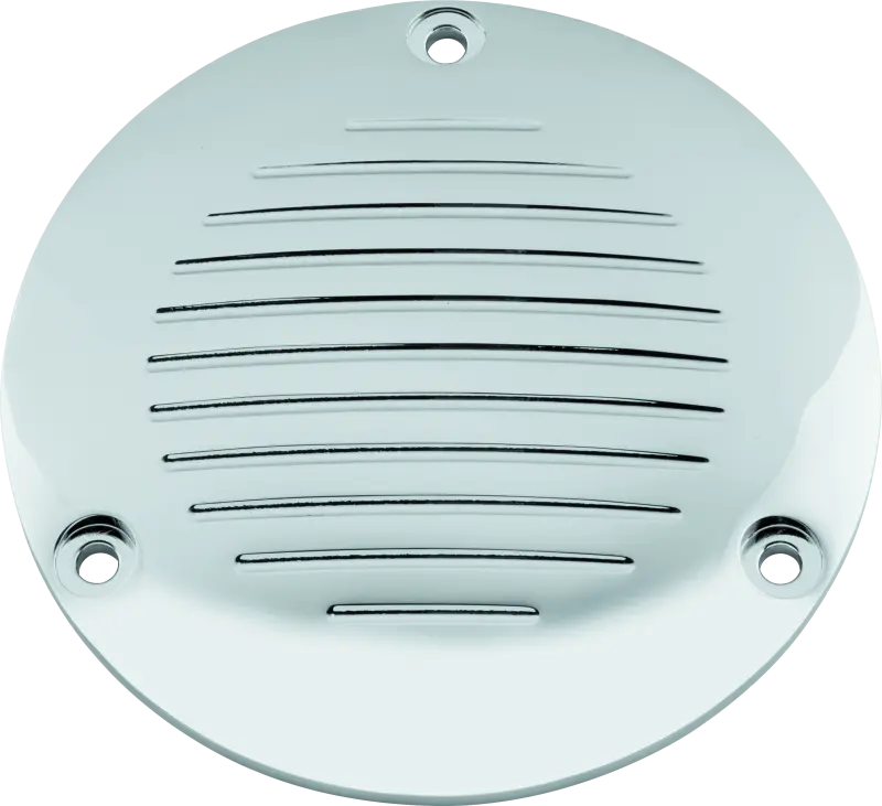 Bikers Choice 70-98 Big Twin Chrome Grooved 3 Hole Derby Cover 1