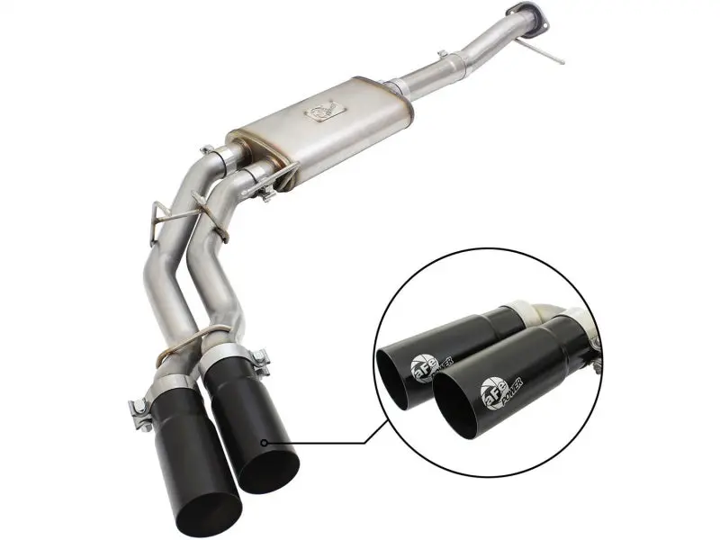 Afe Rebel Exhausts 3In Ss Cat-Back 09-14 Ford F-150 4.6/5.0/5.4L W/ Black Tips 1