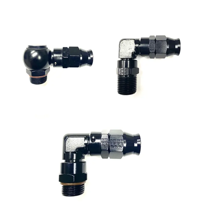 Fragola -4An Real Street X 90 Degree Forged Hose End Black For Ptfe Hose 1